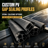 Çizim Tabanlı EPDM PV Modül Çerçeve Sızdırmazlık T-Profil Su Geçirmez Kauçuk Şerit, Fotovoltaik Panel Boşluk Doldurma Sistemleri için