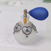 Atomiseur de parfum en métal breveté en forme de cœur de 50 ml avec pompe pulvérisatrice, bouchon à vis gravé, flacon vide en verre en forme de citrouille pour Attar, sac d'air pour Attar, cadeau 59803