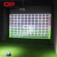 Machine de jeu d'arcade de tir au football virtuel à monnayeur, simulateur de football interactif à projection, équipement pour parc coloré