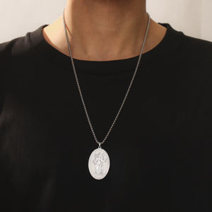 Acier inoxydable Hécate Charm Collier Gravé <span class=keywords><strong>Civilisation</strong></span> <span class=keywords><strong>Grecque</strong></span> Hécate Collier Amulette Bijoux Cadeaux pour Femmes Hommes - Product Image 2
