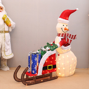 Nuevo Muñeco de Nieve Luminoso Navideño de Gran Tamaño, Adorno Decorativo para Supermercados y Hoteles, Enchufe 110-240V - Product Image 4