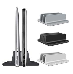 Dual Slots Vertical <strong>Laptop</strong> Stand Double Desktop Stand <strong>Holder</strong> With Adjustable Dock (Up to 17.3 Inch) - Product Image 2