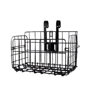 Bicycle <b>Basket</b> Front Handlebar Mount Metal Black Silver Folding Bike Accessory - Product Image 5