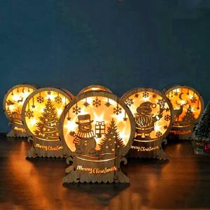 Ornamenti in Legno Decorativi Natalizi Personalizzabili Fai-da-Te con Illuminazione LED Ecologici <span class=keywords><strong>Facili</strong></span> Puzzle 3D in Legno 50 - Product Image 1