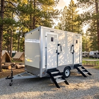 Toilettes mobiles préfabriquées au design moderne avec douche pour la location en extérieur, parcs, sanitaires et usage domestique – Disponible à la vente