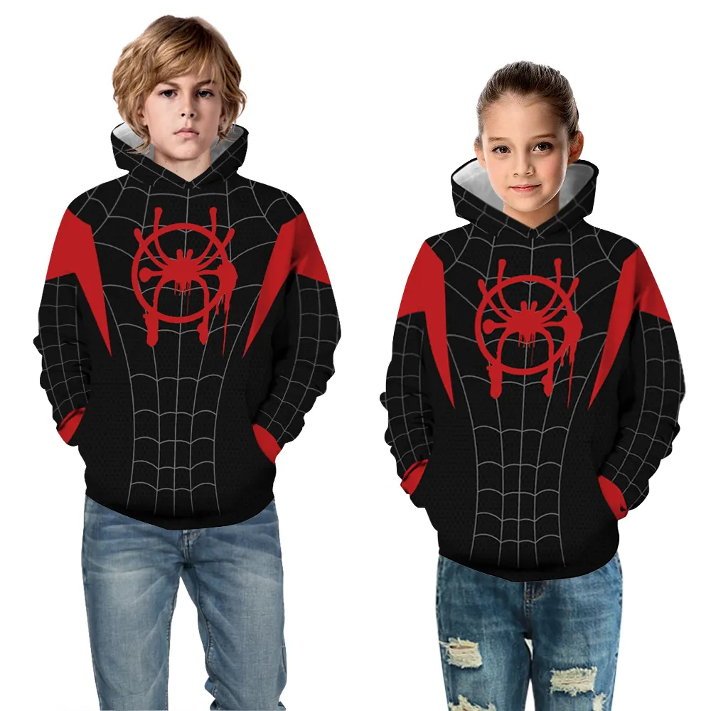 Wholesale 3D Printing Anime Cartoon Hooded With Pocket Polyester Sublimation For Kids Boys Hoodies Toddler Sweatshirt