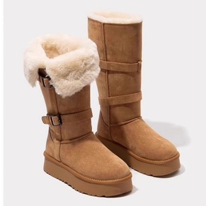 Botas de plataforma a la moda para mujer con estilo versátil y casual. Suela gruesa para aumentar la altura y función antideslizante. - Product Image 6