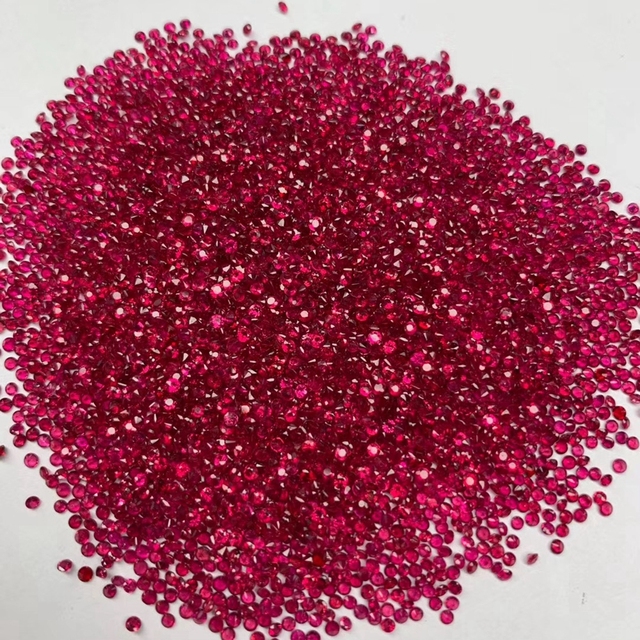 HQ GEMS Small Size Machine Cut a Quality 0.9-3mm 100% Africa Ruby Gemstone Original Ruby Price Per Carat