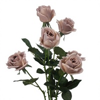 Bouquet de roses Morandi Floravital – Vente directe usine – Fleurs en soie douces au toucher, hydratantes, à bords roulés – Idéal pour mariages et décoration intérieure