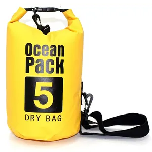 Saco seco à prova de água YUANFENG com alça de ombro logotipo personalizado Outdoor Caminhadas Survival Camping Bag