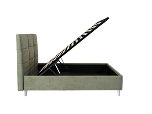 Cama Otomana Tapizada con Elevación Hidráulica, Base de Almacenamiento Amplia, Estilo Británico, Tapizada en Terciopelo, para Hotel y Hogar - Product Image 4