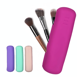 Portable Anti-chute Magnétique Silicone Maquillage Brosse Sac Forme Carrée Organisateur <span class=keywords><strong>De</strong></span> Voyage pour Outils Cosmétiques - Product Image 3