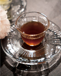 Tasse à boisson en verre élégante et durable avec soucoupes Ensemble de vaisselle écologique pour la maison pour tasses à café et boissons - Product Image 3