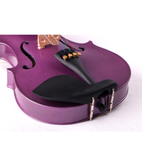 Chinese Factory Offers Colorful Plywood Violins for Beginners Available in Pink Black Purple