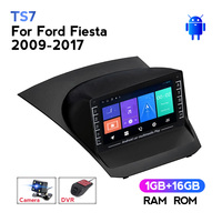 MEKEDE Navegación GPS para coche Ford Fiesta 2009-17, reproductor de DVD para coche, reproductor de vídeo Multimedia, estéreo, soporte para coche, DVR BT