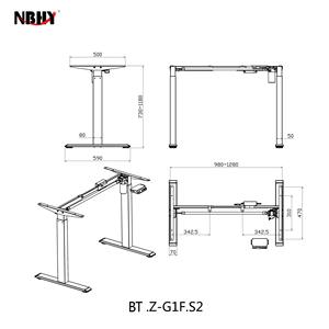 Gran oferta, mesa de escritorio eléctrica de Color personalizada, diseño moderno de escritorio con marco ajustable en altura, característica convertible - Product Image 6