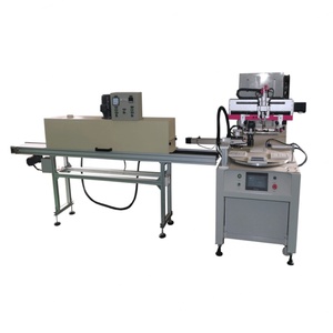 Automatic Rotating Screen Printing Machine IR Tunnel Single Color Robot Downloading Paper Printer New Condition PLC Motor - Product Image 1