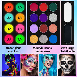 Pintura facial y corporal de <span class=keywords><strong>Halloween</strong></span> de 22 colores profesional activada por agua <span class=keywords><strong>para</strong></span> fiestas suministros de maquillaje - Product Image 4
