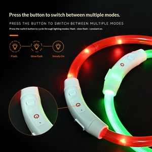 <span class=keywords><strong>Collar</strong></span> Luminoso para Perro con Luces Fluorescentes de Múltiples Colores Rojos, Intermitentes, con Carga USB LED - Product Image 3