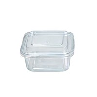 Boîte blister carrée transparente en PET de qualité alimentaire, jetable, pour emballage de gâteaux, pâtisseries, desserts coupés et snacks à emporter (vente en gros)