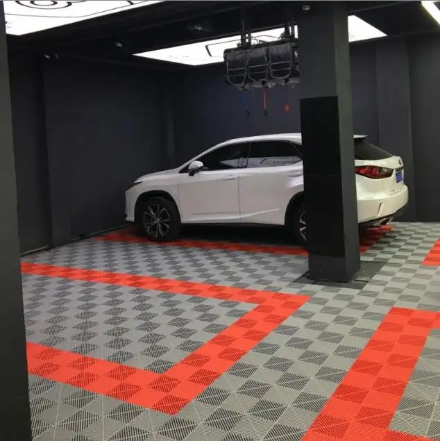 Strength car garage floor grate plastic modular interlocking tiles PP garage floor tiles