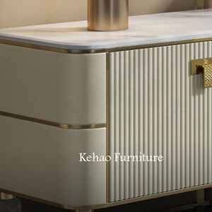 Table de toilette de luxe avec tiroirs, meubles de chambre à coucher, meuble TV avec rangement et combinaison table de toilette - Product Image 5