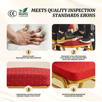 Chaises de mariage de luxe en acier doré, empilables, en métal, pour événements, réceptions, hôtels, location en gros