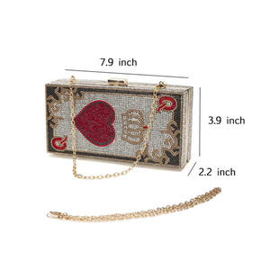 <span class=keywords><strong>กระเป๋า</strong></span>คลัทช์คริสตัลลายเพชรแบบสั่งทำขายส่ง <span class=keywords><strong>กระเป๋า</strong></span>เงินประดับเพชรระยิบระยับ <span class=keywords><strong>กระเป๋า</strong></span>ถือใส่ไพ่โป๊กเกอร์ สำหรับงานปาร์ตี้ - Product Image 4