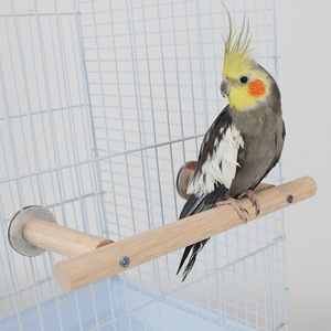Supporto in legno per <span class=keywords><strong>gabbia</strong></span> per pappagalli con piattaforma di appoggio, set di giocattoli e altalena - Product Image 1