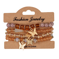 Ensemble de bracelets bohèmes multicouches à la mode, colorés, géométriques, en bois, perles, diamants, agate, turquoise, cadeau religieux