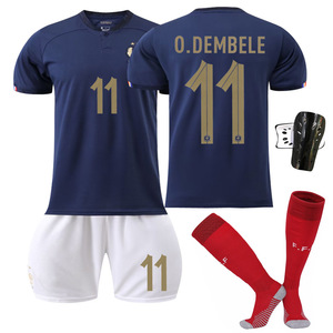 2223 Summer Eco-Friendly France Home for No. Ensemble de maillots 10 <span class=keywords><strong>Mbappe</strong></span> 19 Benzema 11 Dembele 9 Giroux - Product Image 4