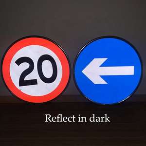 لافتة دائرية من الألومنيوم، مناسبة لإشارات تحديد السرعة على الطرق، مثل: 'ممنوع استخدام البوق'، 'حد الارتفاع'، 'حد العرض' - Product Image 2