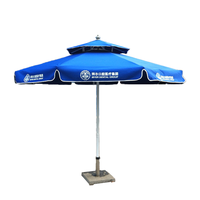 Parasol carré à mât central, auvent extérieur avec base d'eau, parasols décoratifs de style indien, chaises longues de plage avec parasols, table