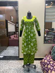 Tunique, Kurta, Kurti en coton Jaipuri à col rond, imprimé à la main, robes simples et décontractées, excellent prix - Product Image 3