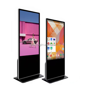 立っているデジタル表示画面HDサイネージポスターポータブルモバイル55 43 49インチトーテム広告インターネットCMSソフトウェア付き - Product Image 2