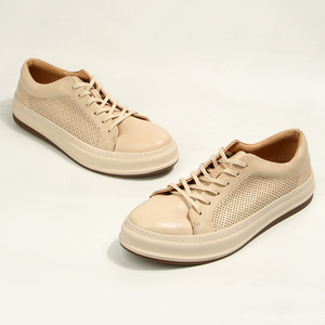 Off <b>White</b> Men's Casual Sneakers <b>Lace</b>-Up Breathable Leather Walking Shoes Youth Size 139-13 - Product Image 4