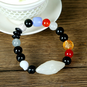 Chinese Style Beaded <b>Bracelet</b> Glass Resin <b>Red</b> Beans Ethnic Accessory For Women Street Vendors Tourist Souvenirs Wholesale - Product Image 2