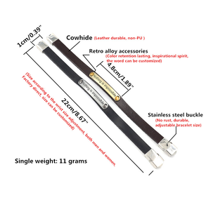 LOGO incisione Laser <span class=keywords><strong>niente</strong></span> è impossibile bracciale in pelle per gli uomini - Product Image 2