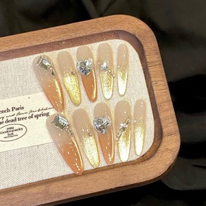 <span class=keywords><strong>Uñas</strong></span> Postizas Largas Stiletto, 10 Piezas, Hechas a Mano, de Lujo, PMMA, Transparentes, Brillantes, Aurora, para Mujer, Venta al por Mayor, Calcomanías para <span class=keywords><strong>Uñas</strong></span> OEM - Product Image 6