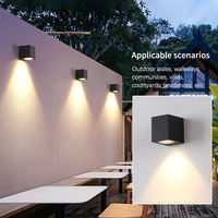 Applique murale LED moderne en aluminium étanche, forme cube, éclairage extérieur pour jardin, lampe de jardin, luminaire extérieur pour maison