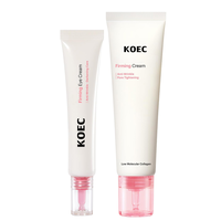 Ensemble raffermissant OEM |   Kit de préparation du visage anti-rides sans plis avec crème raffermissante + crème contour des yeux raffermissante anti-rides, resserre les pores et atténue les taches