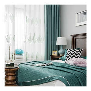 Cortinas azules sin formaldehído con aislamiento acústico, para sala de estar y dormitorio - Product Image 5