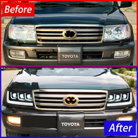 Ensemble de phares LED KGKB pour Toyota Land Cruiser LC100 1998-2007, mise à niveau DRL, clignotants dynamiques, lentille de projecteur, Plug & Play