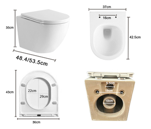 สุขภัณฑ์เซรามิกแบบแขวนผนังไร้ขอบ รุ่นทอร์นาโด ดีไซน์หรูหรา ทันสมัย - Product Image 2