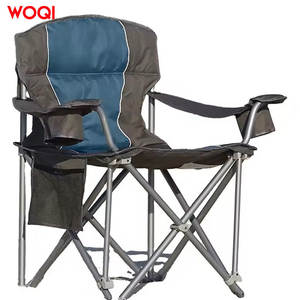 Silla de camping plegable Woqi color azul marino para playa con portavasos y bolsillo de almacenamiento 90x30x48cm - Product Image 1