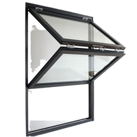 Ventanas Plegables Modernas para Hotel, de Aluminio Negro, Doble Acristalamiento, Verticales, Insonorizadas, Antipolvo, para Balcón
