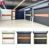 Porte à enroulement en aluminium de luxe sur mesure Bolang, haute étanchéité, coupe-vent, isolée thermiquement, connectée Wi-Fi, contrôle par application, pour villa