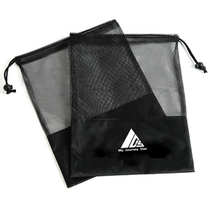 Nhà Máy Tùy Chỉnh Lớn Màu Đen Polyester Lưới Lưới Tote Túi Dây Kéo Mang Theo Thân Thiện Với Môi Thiết Kế Thời Trang Cho Vệ Sinh Cá Nhân Golf Tennis - Product Image 1