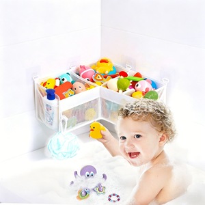 Ensemble de sacs de rangement pliables transparents pour salle de bain, organisateur d'angle pour enfants, design gain de place - Product Image 5