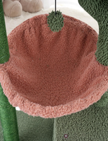 Tour d'arbre à chat de luxe Cactus avec jumeaux condos pour chats Poteau à gratter en sisal Perchoir de couchage et hamac Balles jouets pour chats d'intérieur